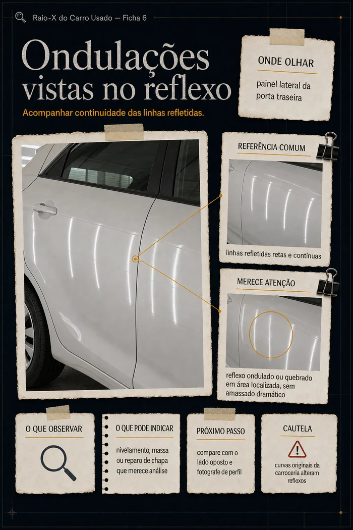 Ficha sobre ondulações vistas no reflexo